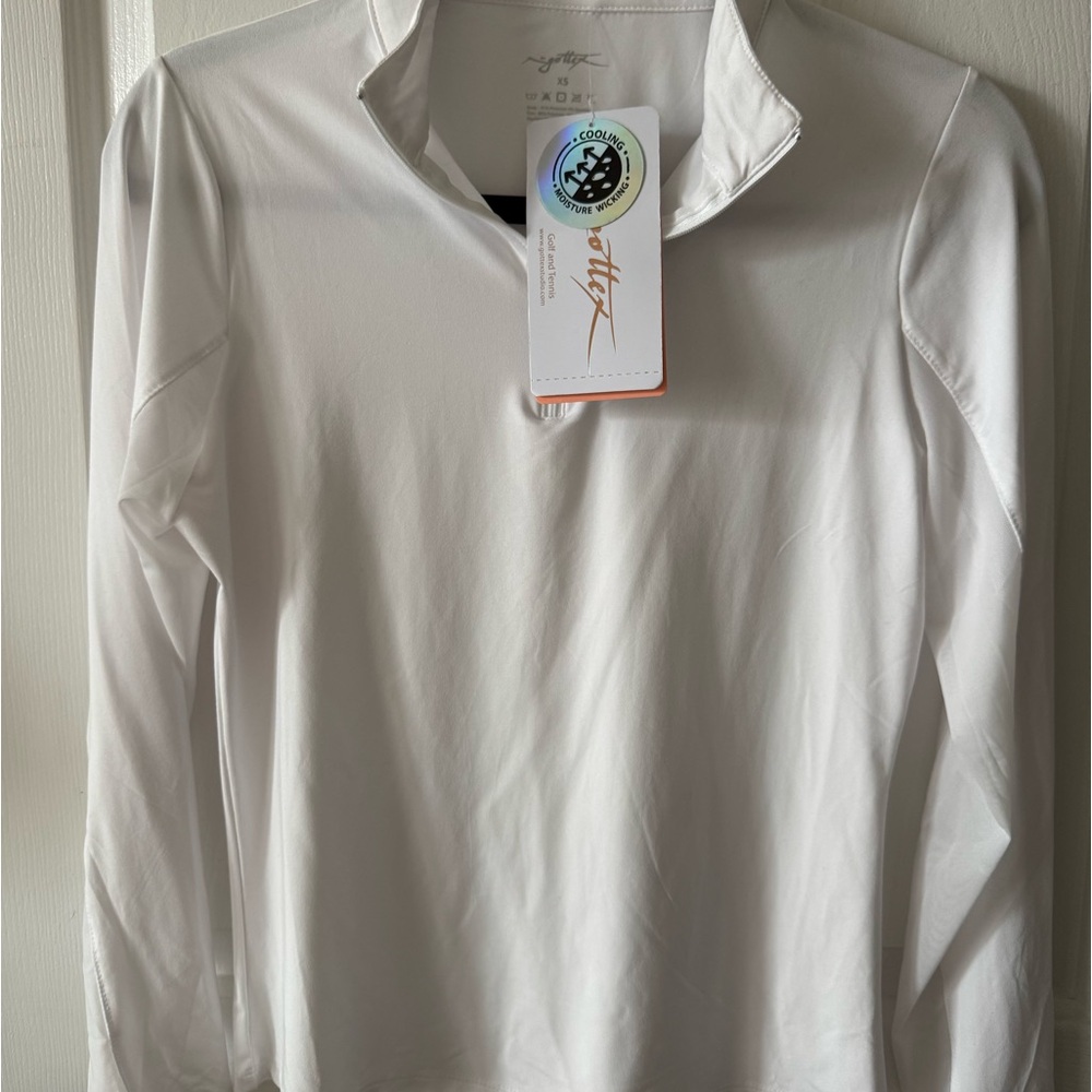 XS Gottex White Athletic Pullover Top, NWT